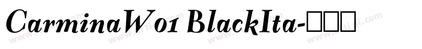 CarminaW01 BlackIta字体转换